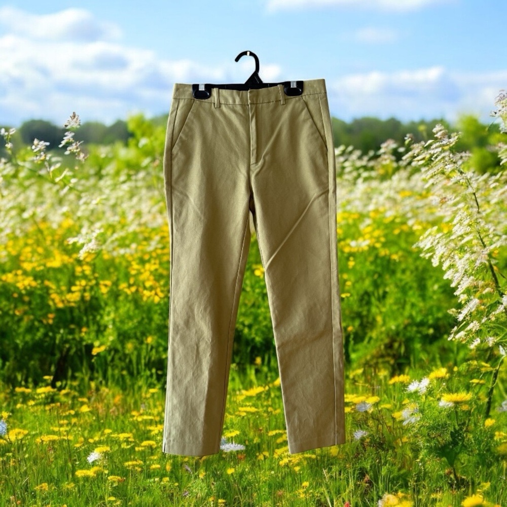 Mary Crafts Olive Green Ankle Cropped Pants